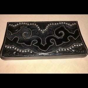 American West Leather Clutch